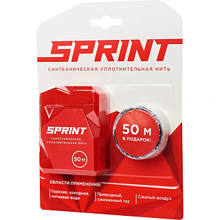 Нить для герметизации резьбы Sprint 50м бокс +50м катушка Фото 1