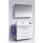 Комплект мебели для ванной Aqwella Allegro 105Н Белый Фото 7