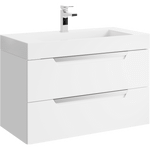 Комплект мебели для ванной Aqwella Cube 90 Белый Фото 2