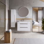 Комплект мебели для ванной Aqwella Cube 90 Белый Фото 8
