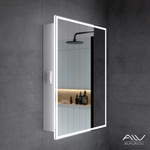 Зеркальный шкаф Alavann Rita 60 белый с подсветкой Фото 2