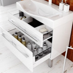 Комплект мебели для ванной Aqwella Milan 100Н Белый Фото 6