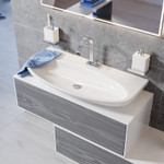 Комплект мебели для ванной Aqwella Genesis 120 Миллениум cерый, белый Фото 5