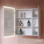 Зеркальный шкаф Alavann Lana 80 белый Фото 3