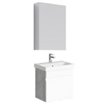 Комплект мебели для ванной Aqwella Smart 50 Бетон светлый, белый Фото 1