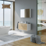 Комплект мебели для ванной Aqwella Miami 100 Дуб сонома, белый Фото 6