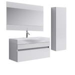 Комплект мебели для ванной Aqwella Bergamo 100 белый Фото 1
