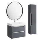 Комплект мебели для ванной Aqwella Cube 70 Серый Фото 1