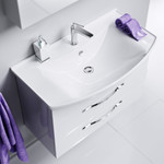 Комплект мебели для ванной Aqwella Allegro 105 Белый Фото 8