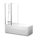 Штора для ванны Ravak CVS2-100 L блестящий+стекло Transparent Фото 1