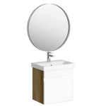 Комплект мебели для ванной Aqwella Smart 60 Дуб Балтийский, белый Фото 1