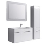 Комплект мебели для ванной Aqwella Malaga 90 Белый Фото 1