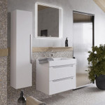 Комплект мебели для ванной Aqwella Cube 90 Белый Фото 5