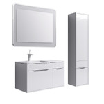 Комплект мебели для ванной Aqwella Malaga 90 Белый Фото 2