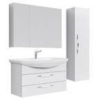 Комплект мебели для ванной Aqwella Allegro 105 Белый Фото 1