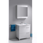 Комплект мебели для ванной Aqwella Brig 75Н белый Фото 6
