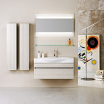 Комплект мебели для ванной Aqwella Bergamo 100 Акация Фото 5