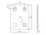 Зеркало AZARIO Стив 600х800 сенсор+подогрев Фото 6