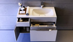 Комплект мебели для ванной Aqwella Malaga 90 Крафт темный, белый Фото 10