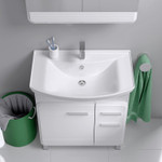 Комплект мебели для ванной Aqwella Corsica 75 Белый Фото 6