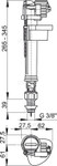 Впускной механизм Alcaplast с нижней подводкой и пластиковой резьбой 3/8 Фото 2