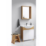 Комплект мебели для ванной Aqwella Basic 75 Дуб Золотой, белый Фото 3