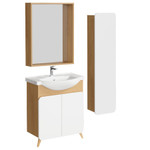 Комплект мебели для ванной Aqwella Basic 75 Дуб Золотой, белый Фото 1