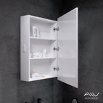 Зеркальный шкаф Alavann Rita 60 белый с подсветкой Фото 3
