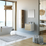Комплект мебели для ванной Aqwella Miami 60 Дуб сонома, белый Фото 4