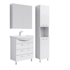 Комплект мебели для ванной Aqwella Allegro 75Н Белый