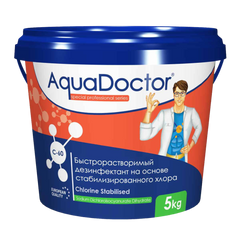 Дезинфектант для бассейна на основе хлора быстрого действия AquaDoctor C-60 5 кг. в гранулах