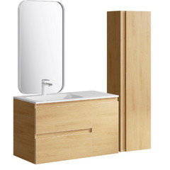 Комплект мебели для ванной Aqwella Accent 90L Дуб Золотой