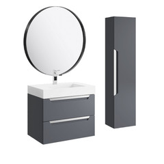 Комплект мебели для ванной Aqwella Cube 70 Серый