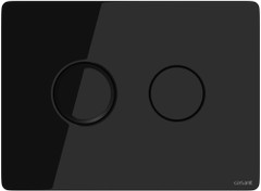 Кнопка для инсталляции Cersanit ACCENTO CIRCLE, стекло, чёрный глянцевый