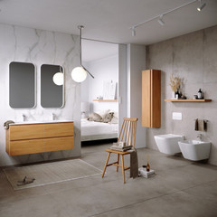 Комплект мебели для ванной Aqwella Accent 120 Дуб Золотой
