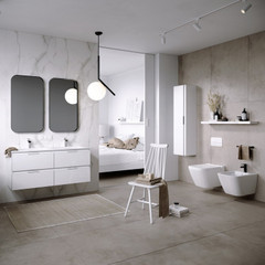 Комплект мебели для ванной Aqwella Accent 120 Белый