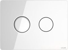 Кнопка для инсталляции Cersanit ACCENTO CIRCLE, стекло, белый глянцевый