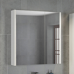 Зеркало-шкаф Comforty Женева-75 дуб белый