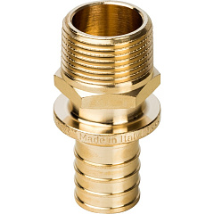 Переходник с наружной резьбой 25х3/4 STOUT  для труб из сшитого полиэтилена аксиальный