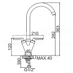 Смеситель для кухни Ledeme 4098L Фото 2