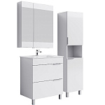 Комплект мебели для ванной Aqwella Brig 75Н белый Фото 1