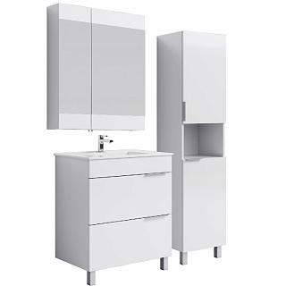 Комплект мебели для ванной Aqwella Brig 75Н белый Фото 1