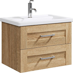 Тумба с раковиной подвесная  Aqwella Фостер 60 дуб сонома