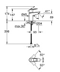 Смеситель Grohe BauLoop new для раковины Фото 5