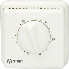 Термостат комн. STOUT ТI-N (5-30"C, 10A) (аналог 10013363 Watts)