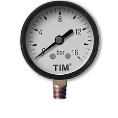 Манометр радиального подключения 50х1/4" - 16 бар TIM