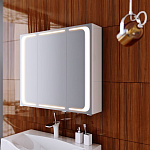 Зеркало-шкаф с подсветкой Aqwella Milan 100см Белый Фото 3