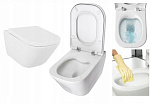 Унитаз подвесной Roca Gap Clean Rim + сиденье микролифт Фото 6