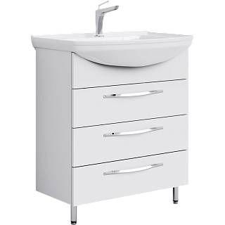 Комплект мебели для ванной Aqwella Allegro 75Н Белый Фото 1