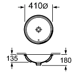 Раковина Roca Foro 410*180 встраиваемая (снизу) Фото 3